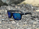 BZ Optics URBAN Blue Mirror Glasses Matt Black