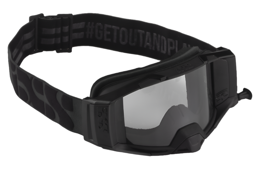 iXS Trigger+ Frame Roll-Off Goggles Black Lens