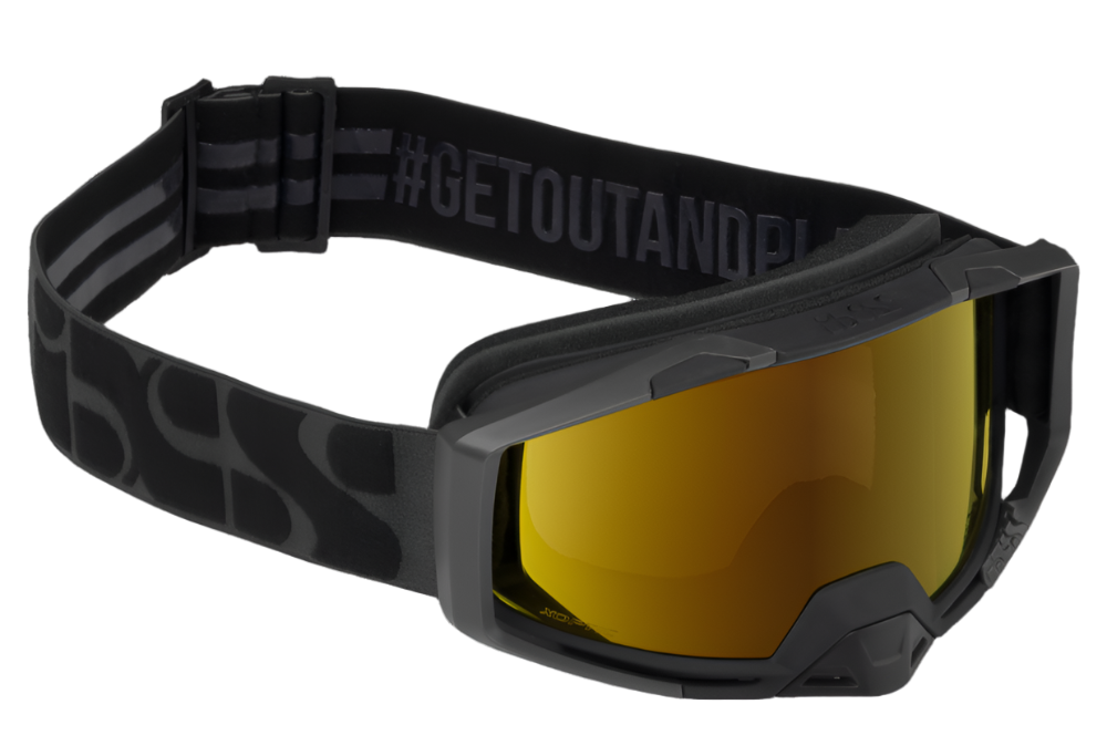iXS Trigger Frame Black Goggles Lens Mirror Gold