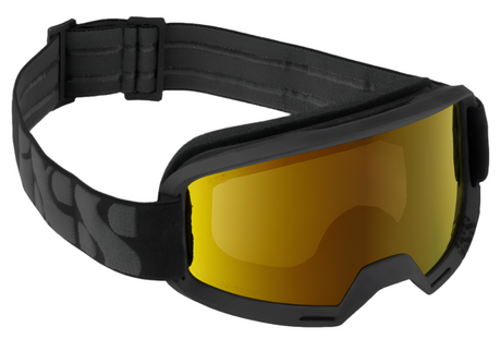 iXS Hack Frame Black Lens Goggles Mirror Gold