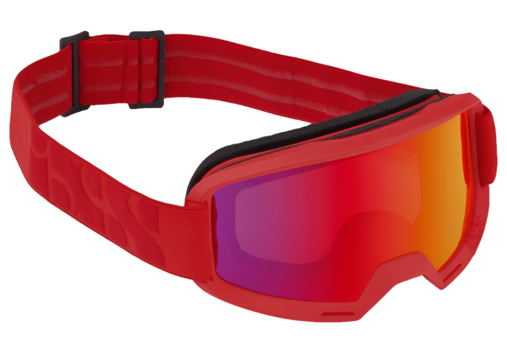 iXS Hack Frame Racing Red Lens Goggles Mirror Crimson