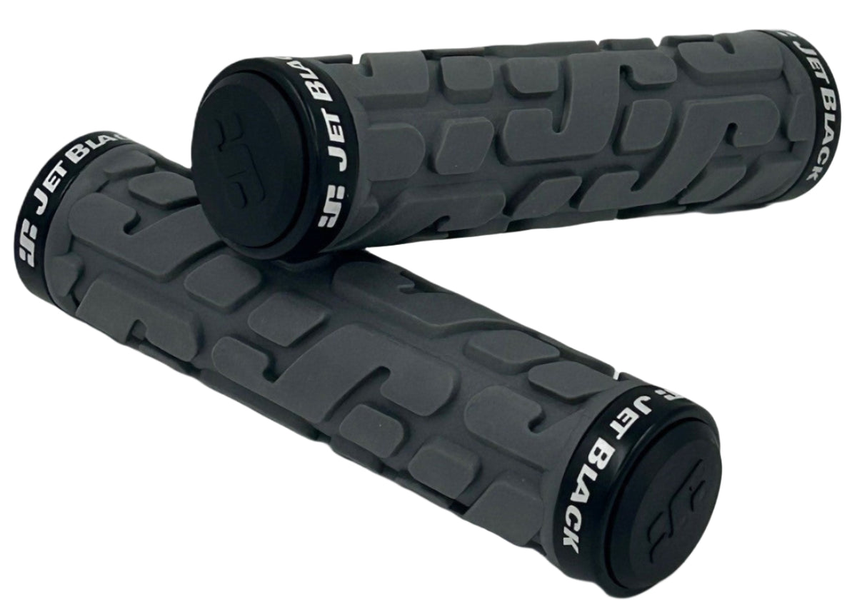 JetBlack Rivet Lock-On Grips Grey / Black rings – Crooze