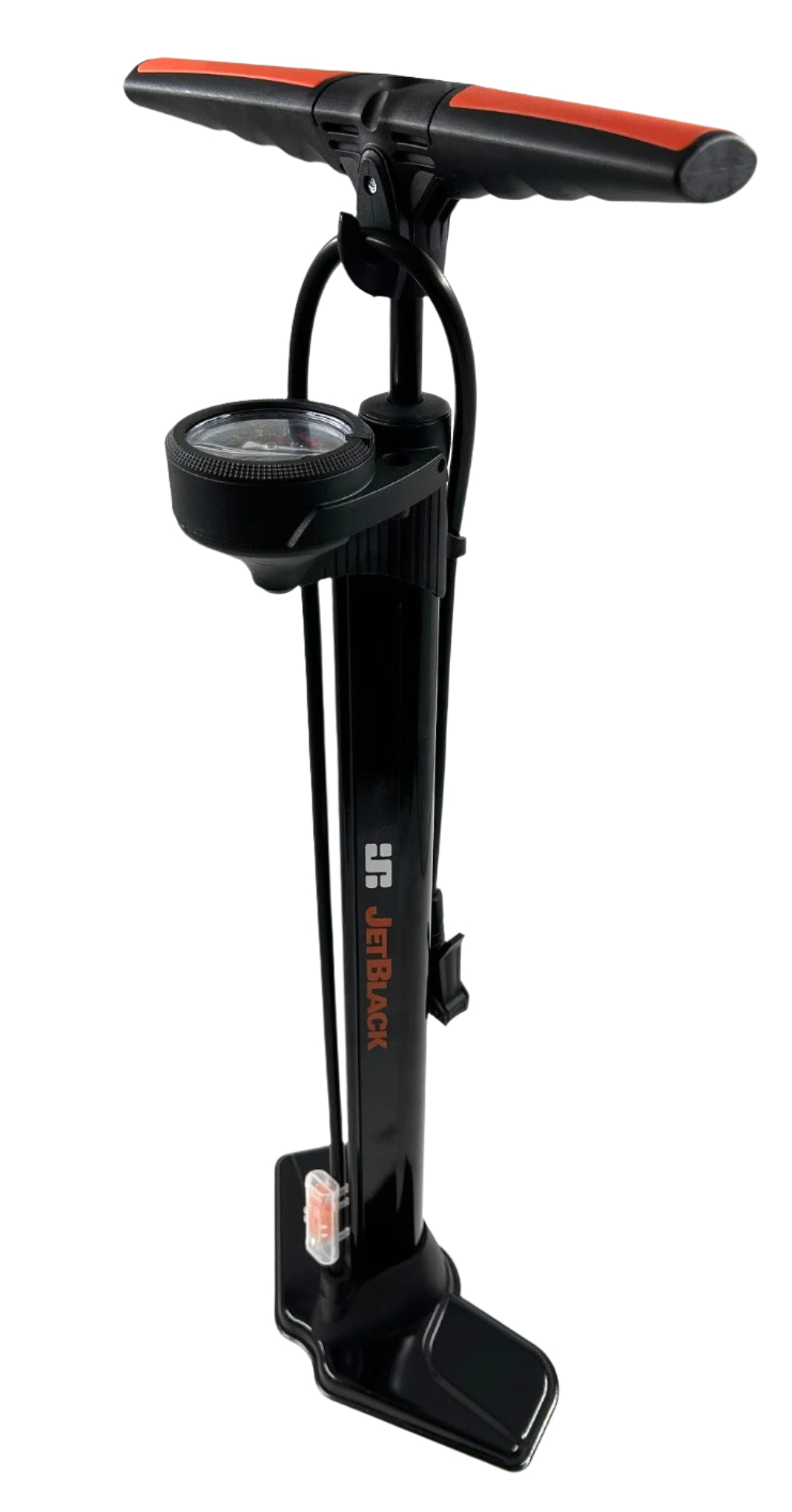 JetBlack Good Fella Steel Floor Pump with Top Mounted Gauge and Smart Head