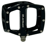 JetBlack Flat Out Pedals Ball Bearings Cromo Axle Black