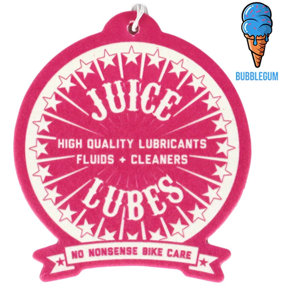 Juice Lubes Air Freshener Bubblegum Scent Pink Logo