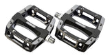 JetBlack Flat Out Pro Alloy MTB Pedals Black Sealed Bearings Cromo Axle