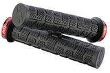 JetBlack Rip Lock-On Grips Black with Red Rings