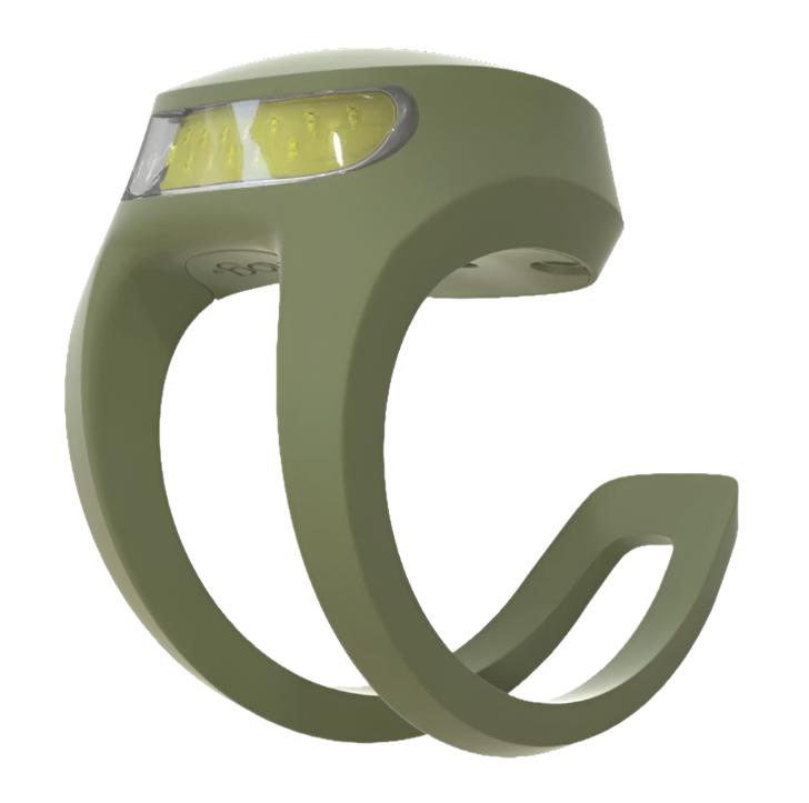 Knog Frog V3 Rechargeable Bike Light Front Army Jacket Green