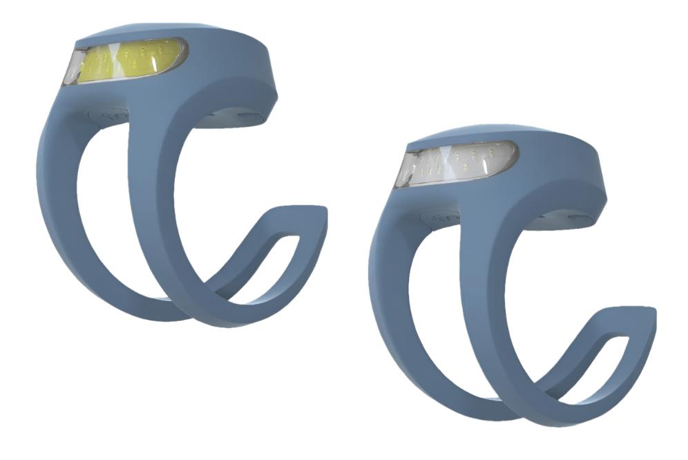 Knog Frog V3 Rechargeable Twinpack Bike Lights New Denim Blue