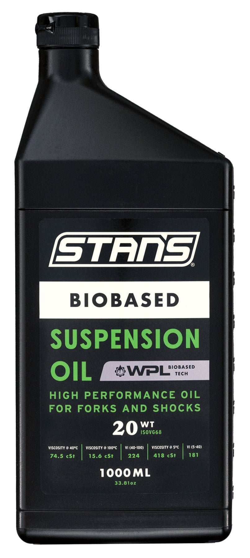 Stans No Tubes Biobased Suspension Oil 20WT 1L