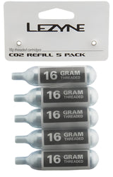 Lezyne 16g CO2 Cartridge 5-Pack Silver