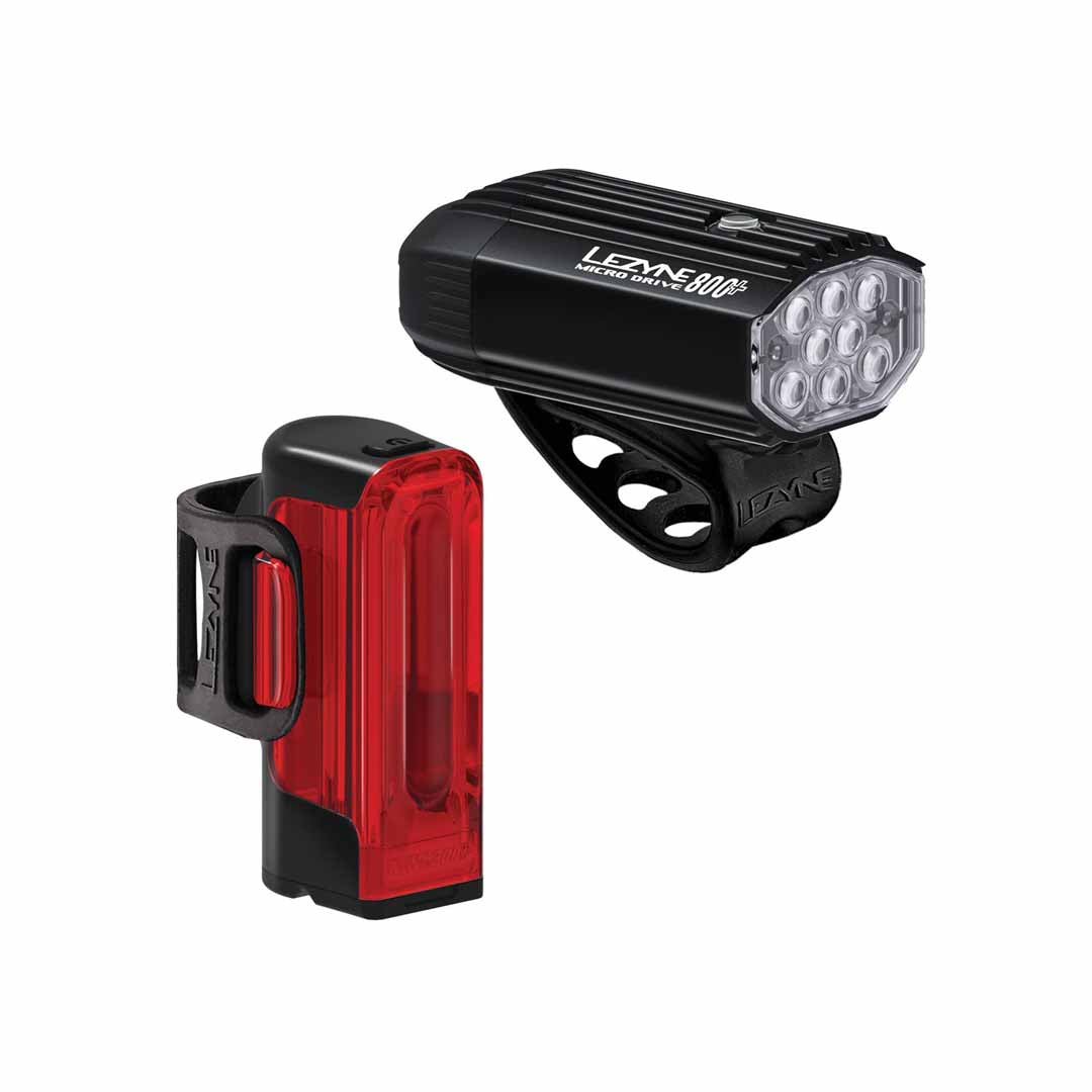 Lezyne Micro Drive 800+Front/Strip Drive 300+ Rear Light Set