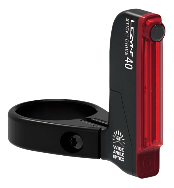 Lezyne 40 Lumen USB Rechargeable Rear Light, Seat Clamp Mount