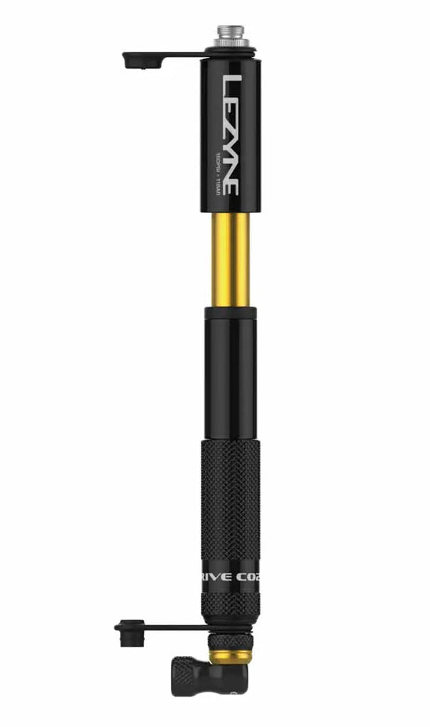 Lezyne Integrated CO2 Chuck 160psi 1m Hose with 2x CO2 Cartridge Bracket