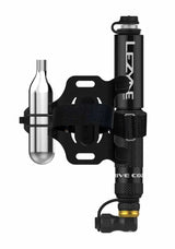 Lezyne Integrated CO2 Chuck 160psi 1m Hose with 2x CO2 Cartridge Bracket