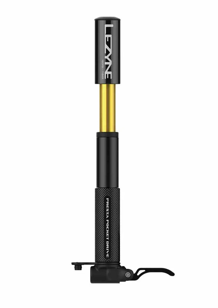 Lezyne CNC Machined 160psi Black/Gold Pump