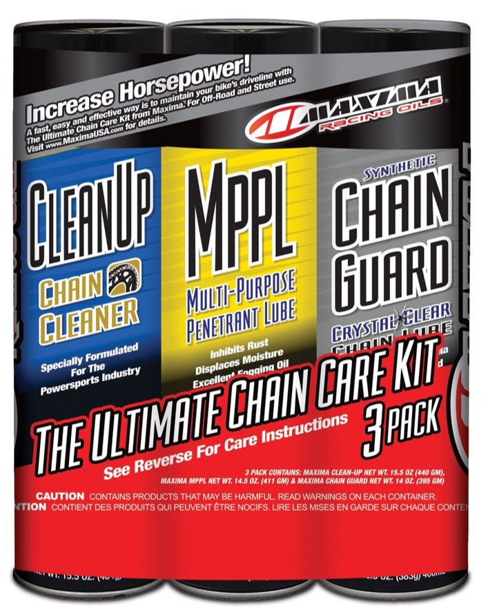 MAXIMA SYNTHETIC CHAIN GUARD COMBO KIT SPRAY 3-PACK
