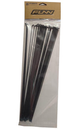 Funn Fantom 14g Triple Butted Stainless Steel Spokes Black 32-Pack