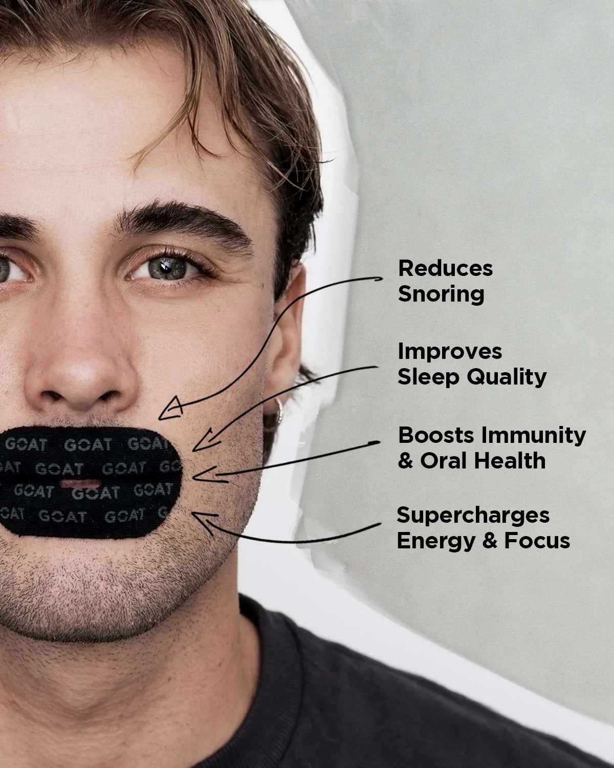 GOAT Black Mouth Tape with Slit