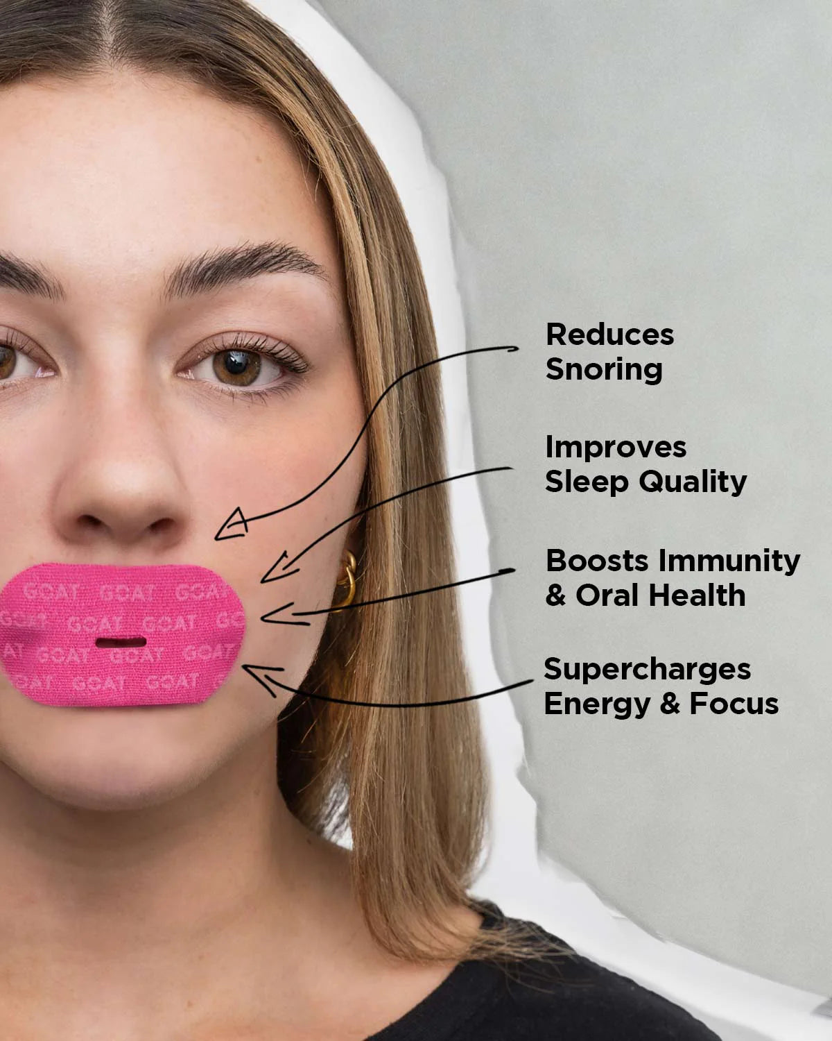 GOAT Pink Mouth Tape with Slit