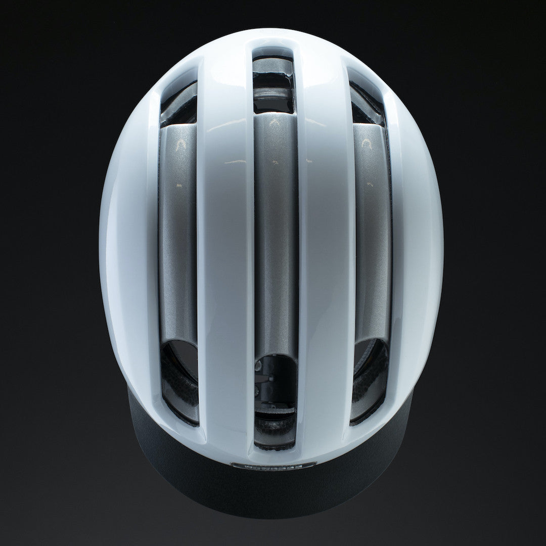 Nutcase Vio Kit Gloss MIPS Helmet White w/Led Lighting