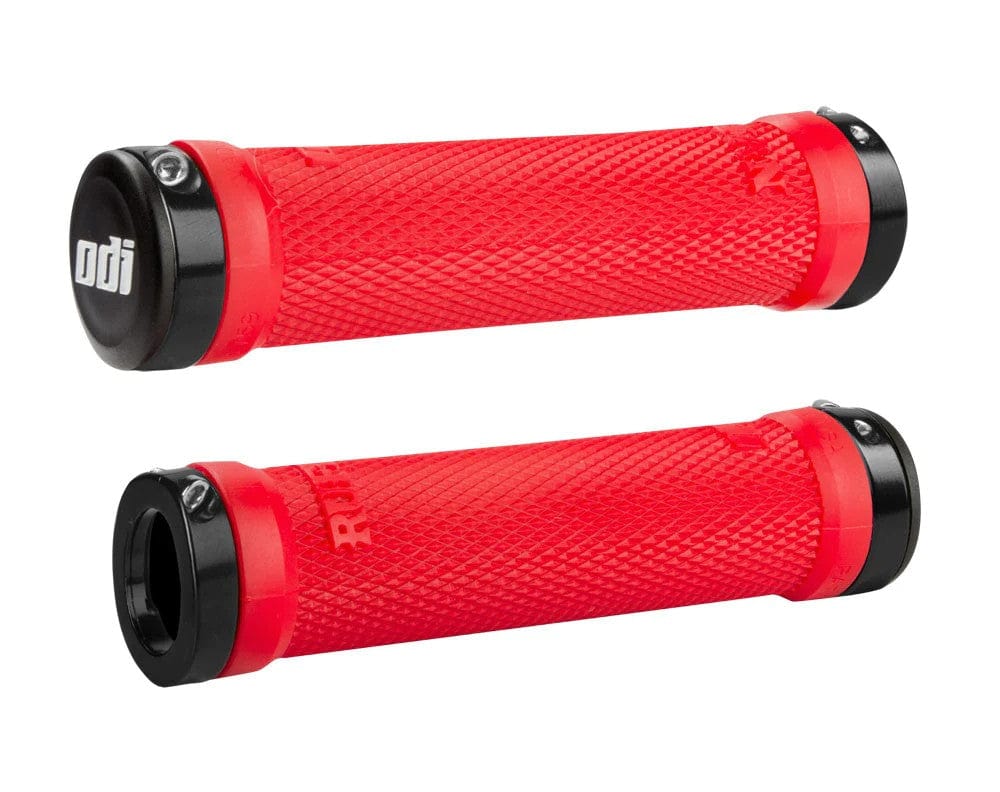 ODI Ruffian 130mm Lock On Grips Red/Black