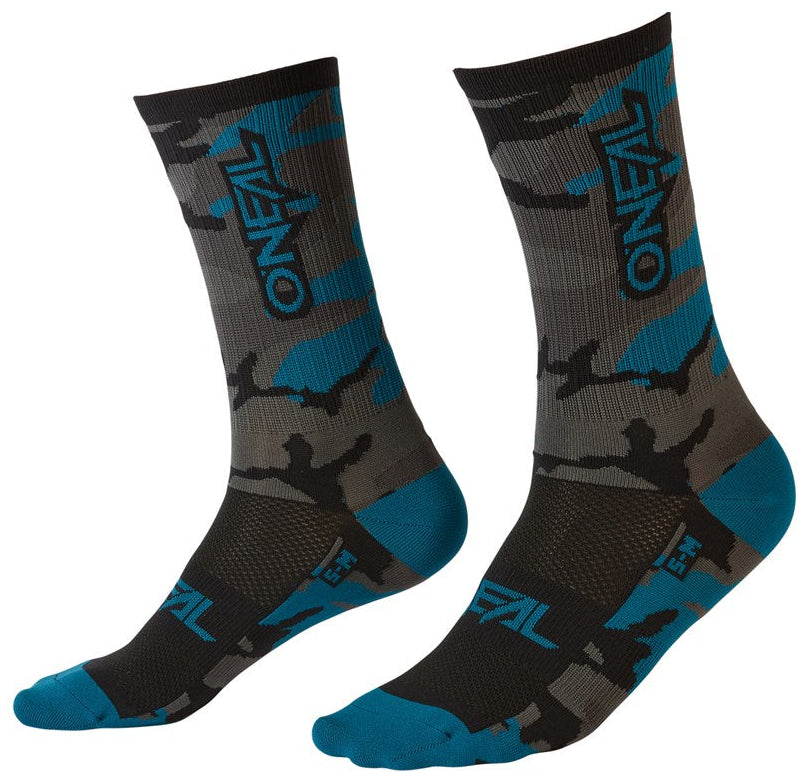 ONeal MTB Performance Socks Camo Gray/Blue/Black