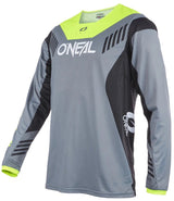 ONeal Element FR Hybrid Jersey Gray/Neon Yellow SIDE FRONT 