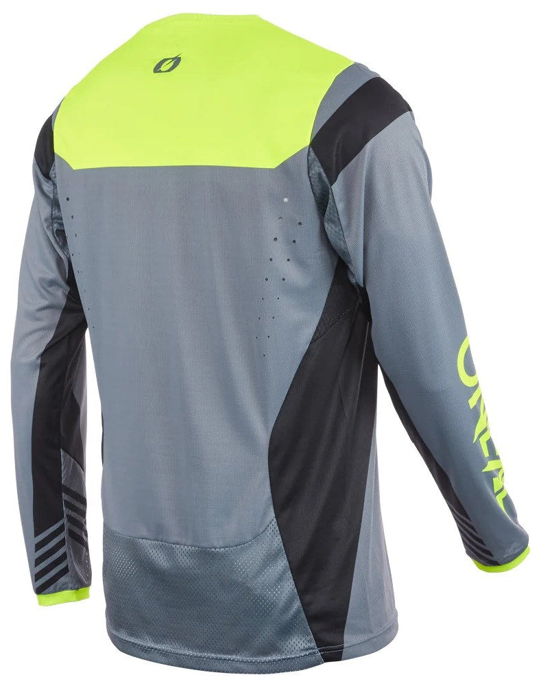 ONeal Element FR Hybrid Jersey Gray/Neon Yellow BACK 