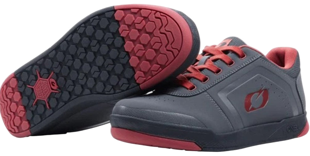 ONeal Pinned Flat Shoe Gray/Red