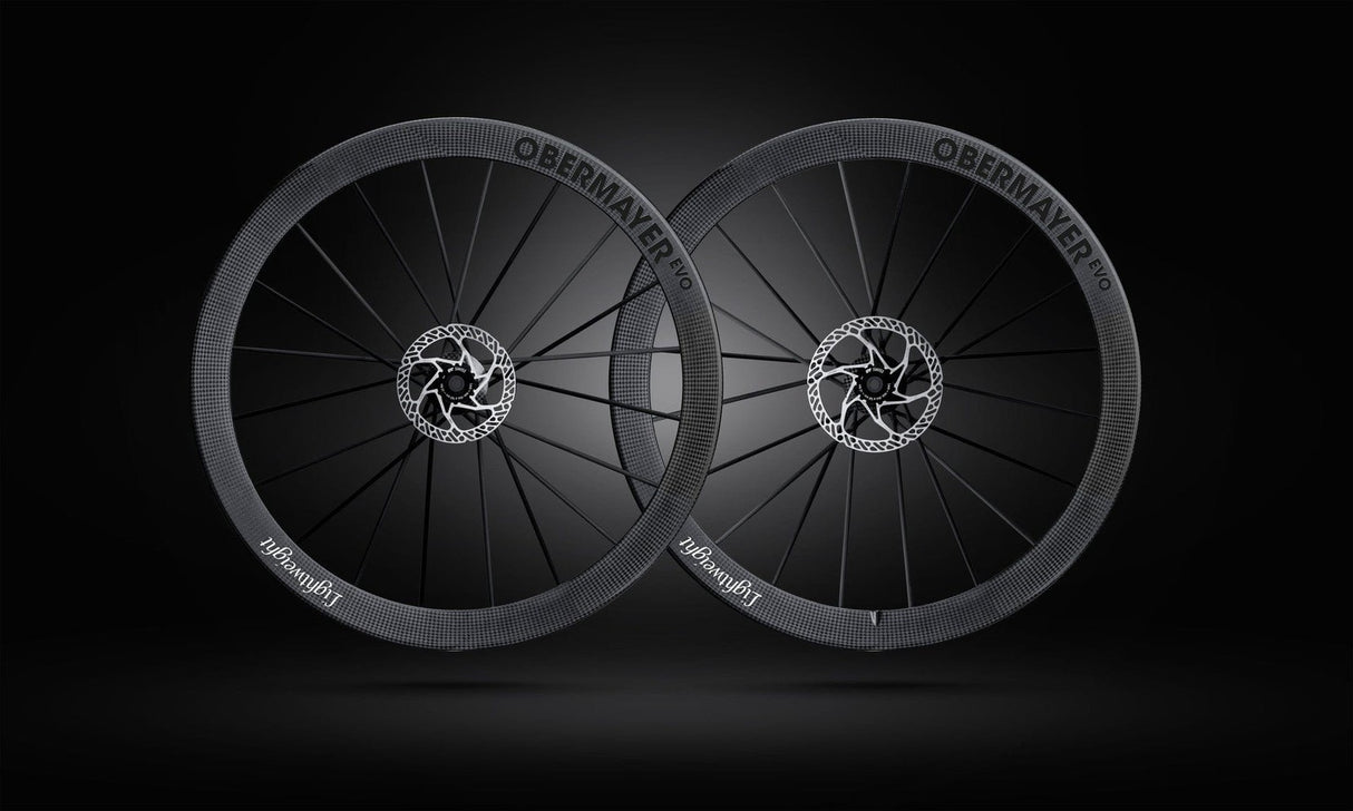 Lightweight Obermayer Evo Schwarz Edition Disc Road Wheelset (Shimano)