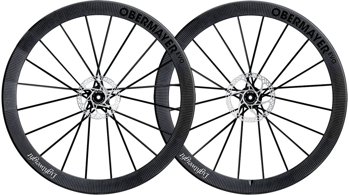 Lightweight Obermayer Evo Schwarz Edition Disc Road Wheelset (Shimano)