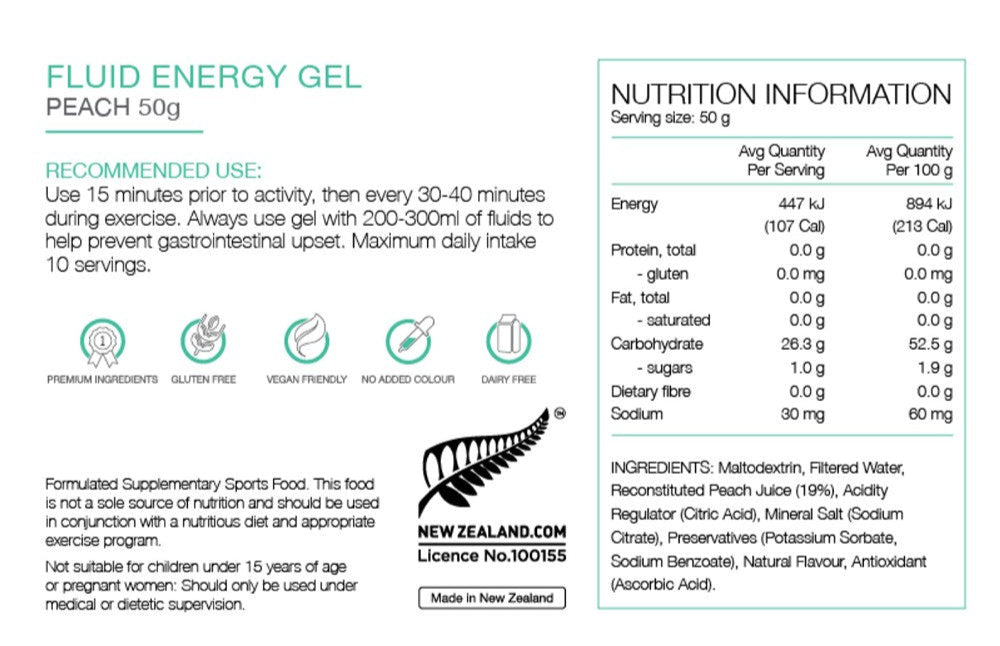 Pure Fluid Energy Gel 50g (18) Peach