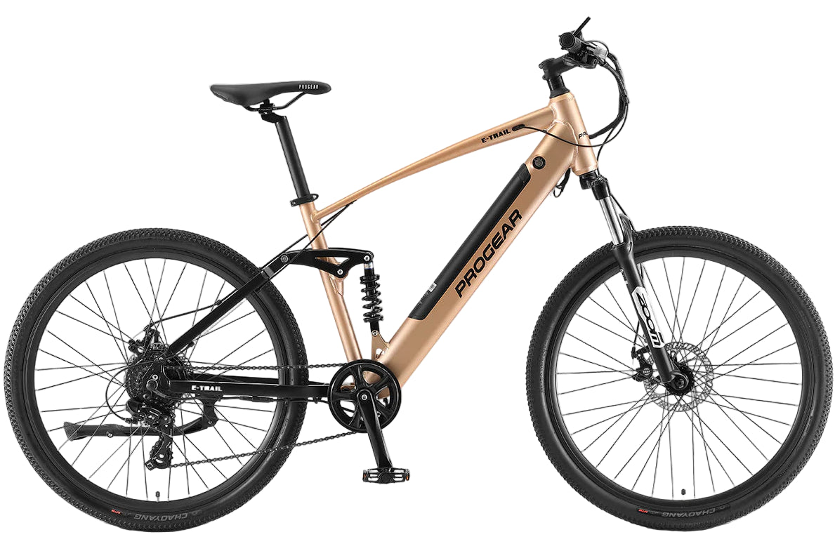 Progear E-Trail 27.5 18" Dual Susp. E-Bike Sandstorm