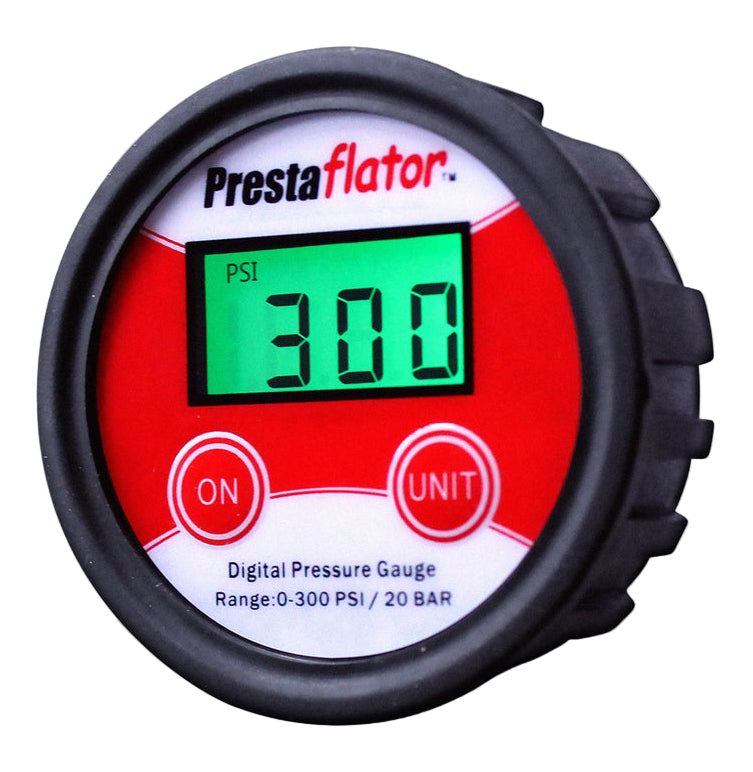 Prestacycle Prestaflator 300psi Digital Gauge Rear Mount for Regulators & Floor Pumps