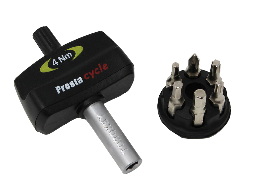 Prestacycle Mini TorqKeys Preset Torque Tool with 6 Bits & Holder
