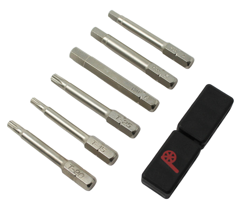 Prestacycle Pro 50mm S2 Nickel Plated Bicycle Tool Bit Set (6 Pieces)