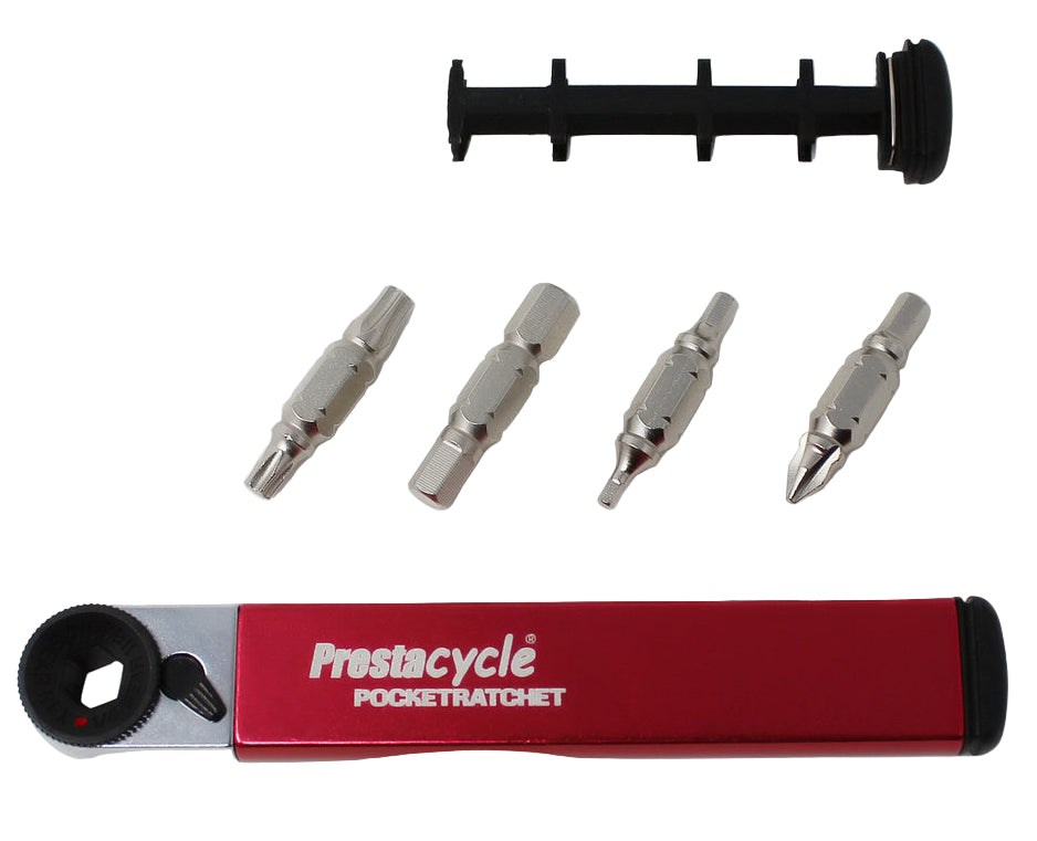 Prestacycle PocketRatchet with 8 Bit Sizes in Handle