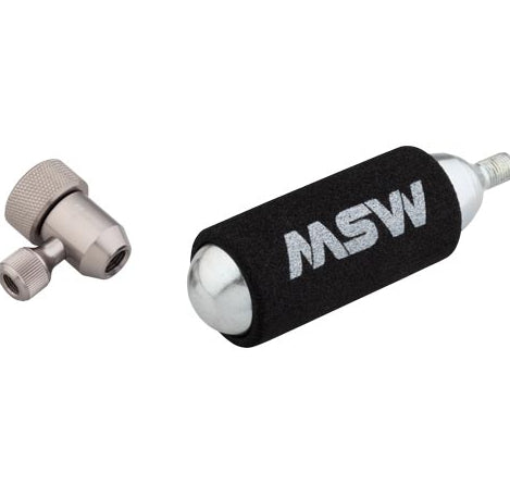 MSW Jetstream 38 Inflator Head Silver with 38g Cartridge