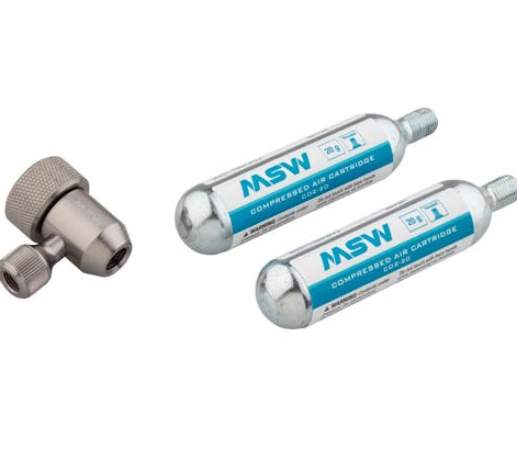 MSW Jetstream 38 Inflator Head Silver with 38g Cartridge