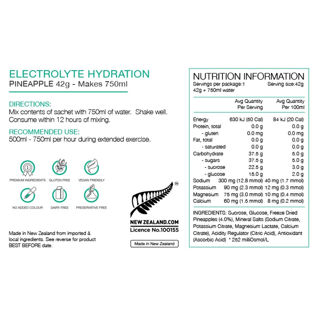 Pure Electrolyte Hydration Drink 42g Sachet Pineapple