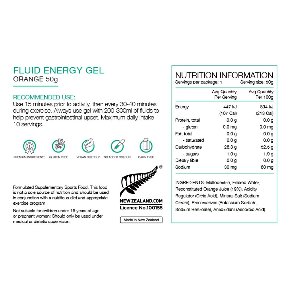 Pure Fluid Energy Gel 50g Orange
