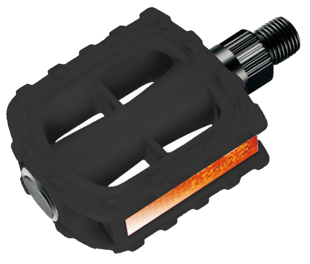 Rascal Nylon Plastic Pedal 1/2 x 1/8 DU Bearings - Black