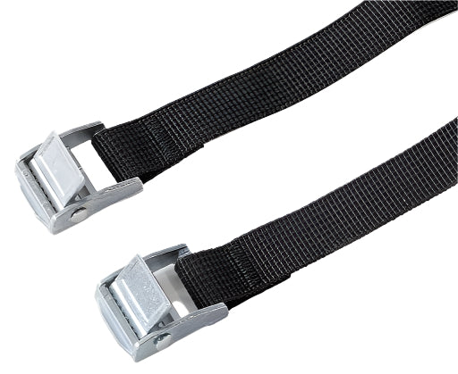ORTLIEB COMPRESSION STRAPS METAL BUCKLE 200CM (PAIR) BLACK