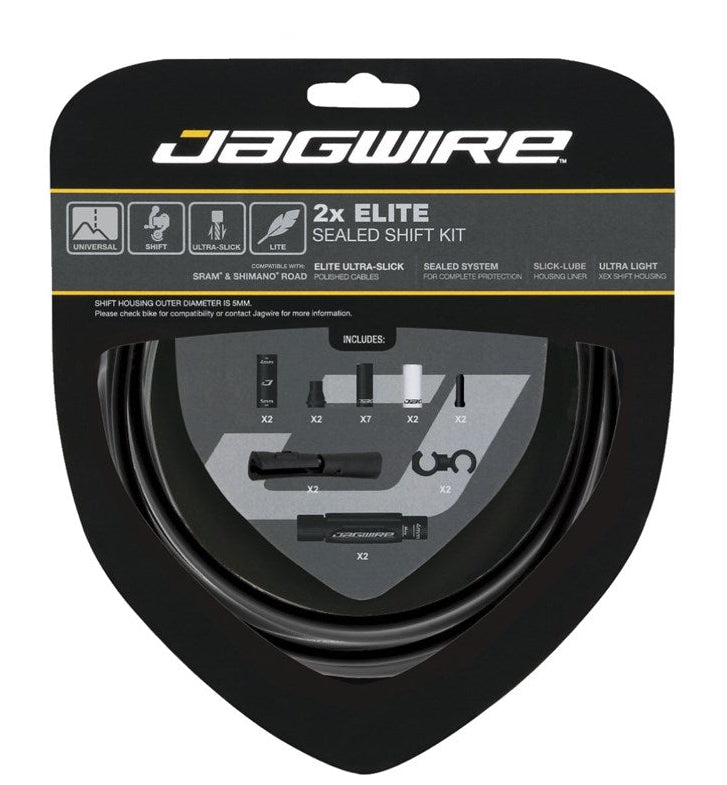 Jagwire Elite Sealed Shift Kit 2x SRAM/Shimano MTB/Road Black