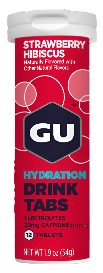 GU Strawberry Hibiscus Hydration Mix, Box of 8 Tubes