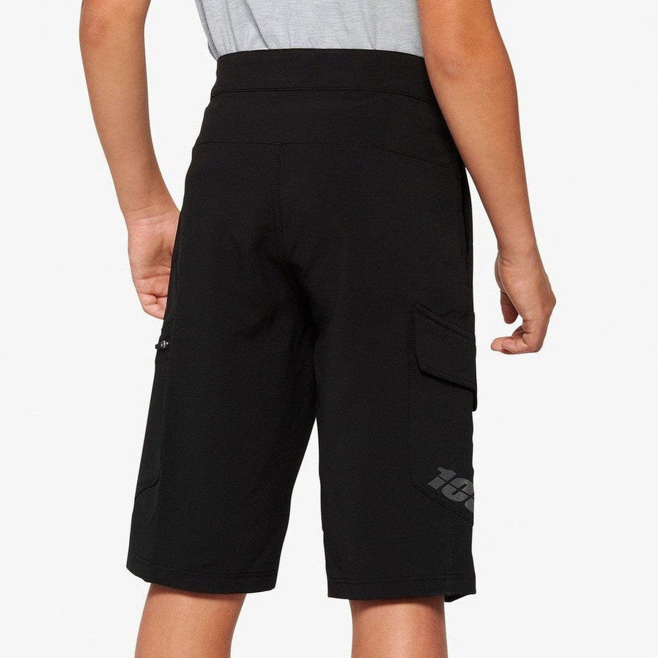 100 Percent RIDECAMP Youth Shorts w/Liner Black