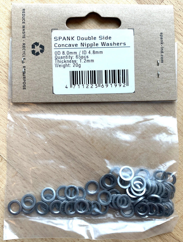 Spank Double Side Concave Nipple Washers 1.2mm (Singles)