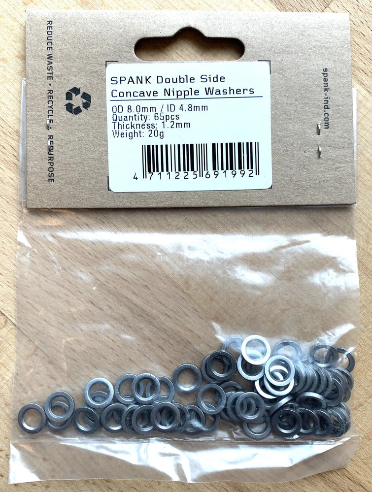 Spank Double Side Concave Nipple Washers 1.2mm (Pack of 65 Pcs)