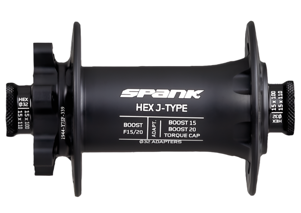 Spank Hex J-Bend Boost Front Hub F15/20 32H Black
